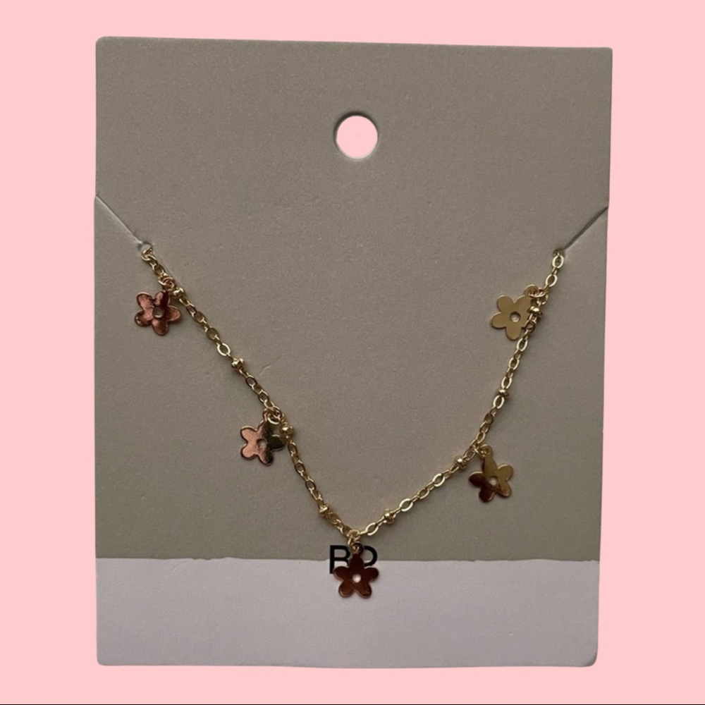 Gold-Tone Mini Charm Dangle Pendant Chain …